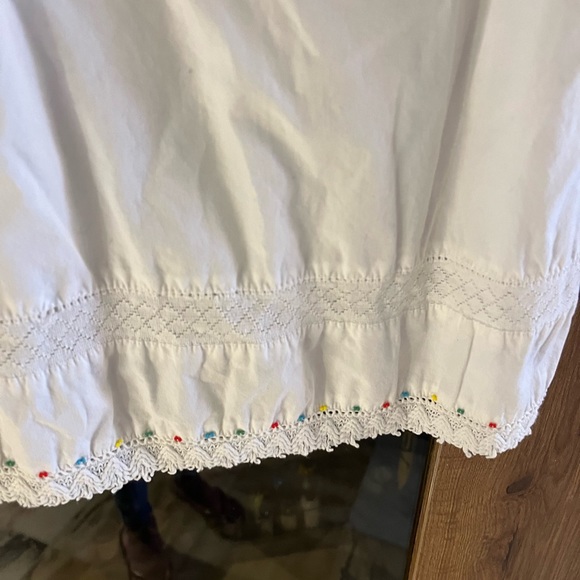 Castro Trend White cotton sleeveless with embroidery stitching Sz 42 IT - Picture 5 of 7